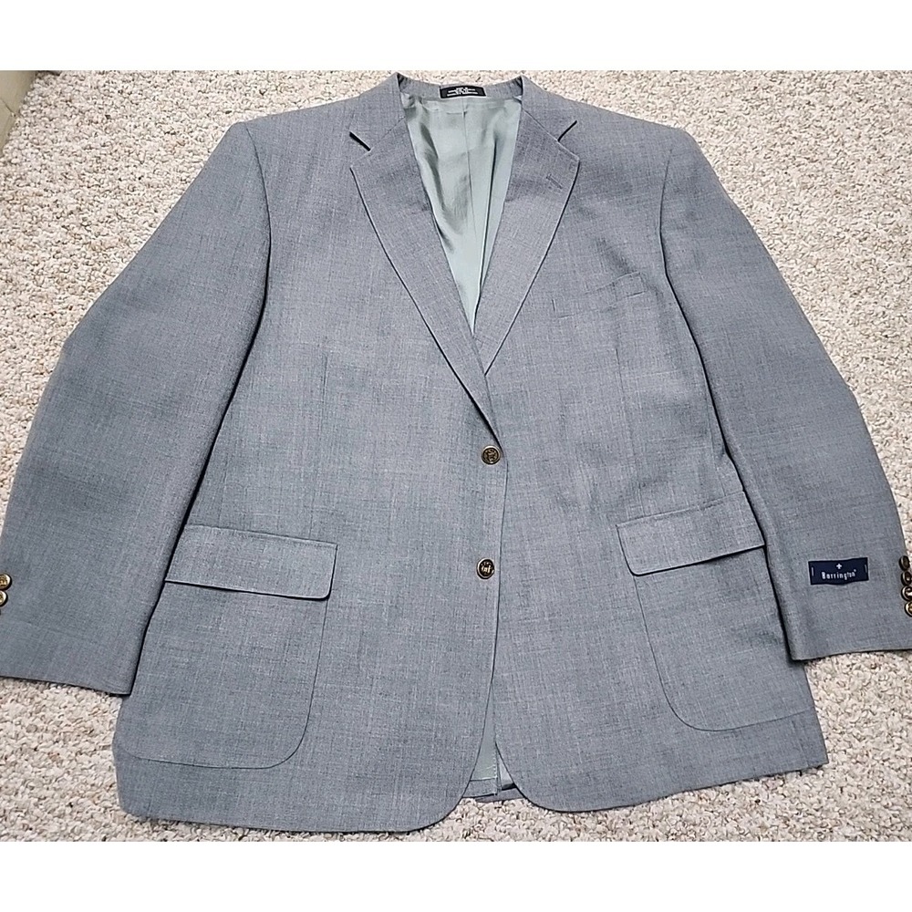 Barrington‎ Blazer Mens 50R Wool Polyester Gray Jacket Sport Coat NWT